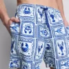 Badeshorts med middelhavsflisestruktur