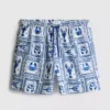 Badeshorts med middelhavsflisestruktur
