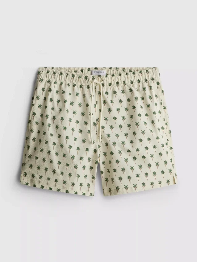 Badeshorts med palme-struktur