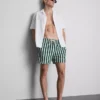 Badeshorts med striber i liggestolsstil