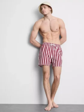 Badeshorts med striber i liggestolsstil