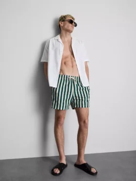Badeshorts med striber i liggestolsstil