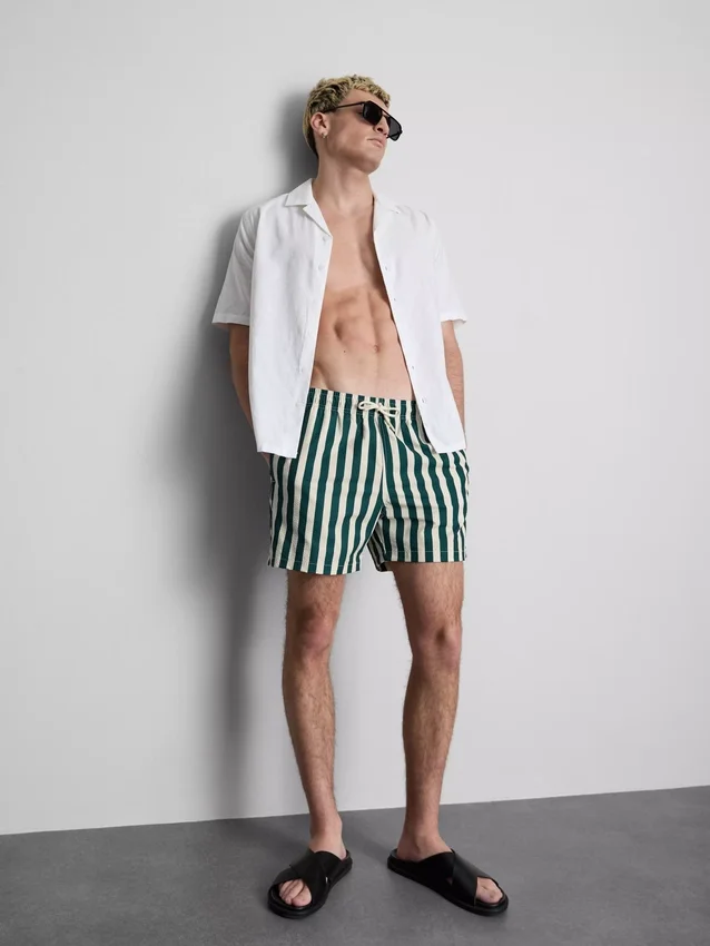 Badeshorts med striber i liggestolsstil