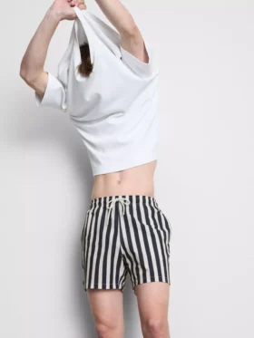 Badeshorts med striber i liggestolsstil