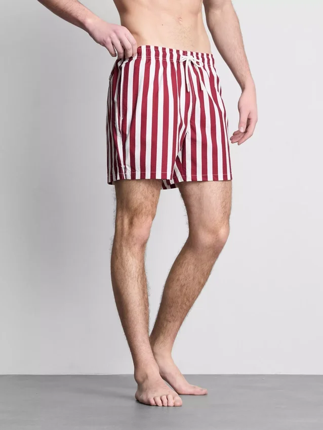 Badeshorts med striber i liggestolsstil