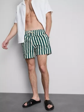 Badeshorts med striber i liggestolsstil