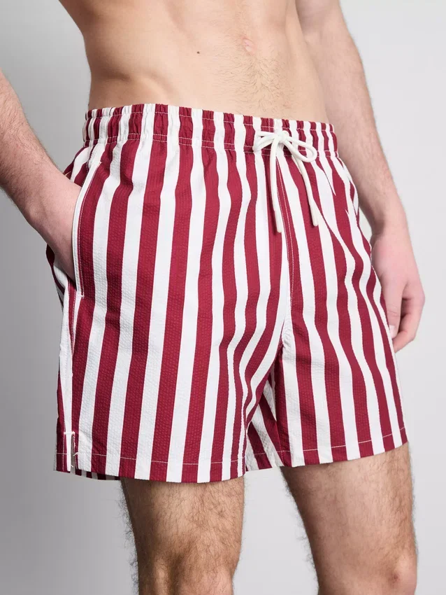 Badeshorts med striber i liggestolsstil