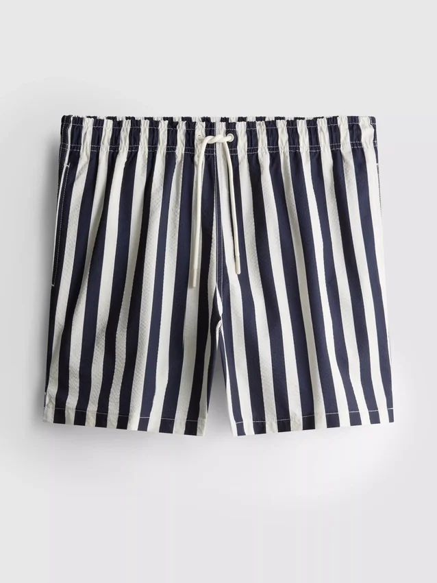 Badeshorts med striber i liggestolsstil