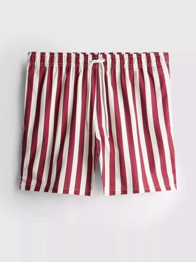 Badeshorts med striber i liggestolsstil