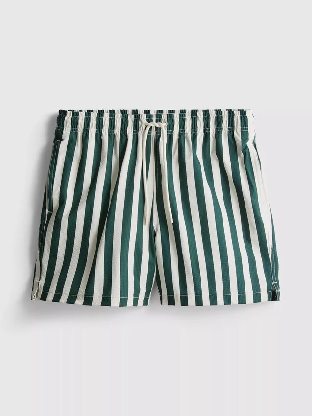 Badeshorts med striber i liggestolsstil