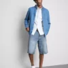 Baggy denimshorts med mellemhøj talje