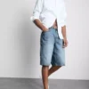 Baggy denimshorts med mellemhøj talje