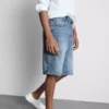Baggy denimshorts med mellemhøj talje