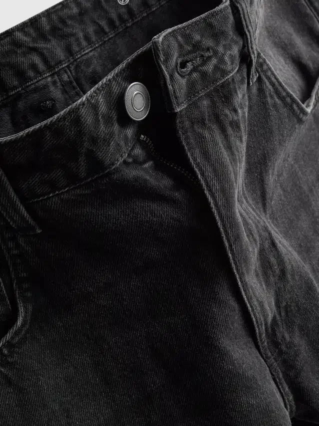 Baggy denimshorts med mellemhøj talje