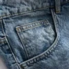 Baggy denimshorts med mellemhøj talje