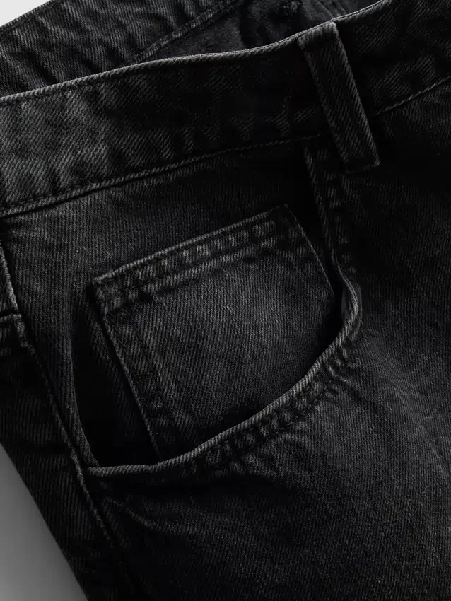 Baggy denimshorts med mellemhøj talje