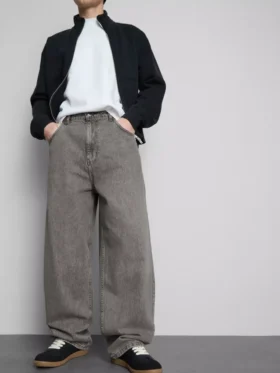 Baggy jeans med mellemhøj talje