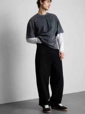Baggy jeans med mellemhøj talje