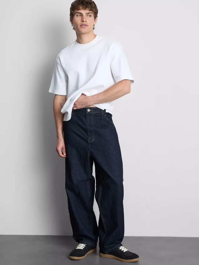 Baggy jeans med mellemhøj talje