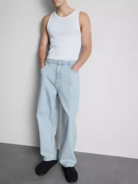 Baggy jeans med mellemhøj talje
