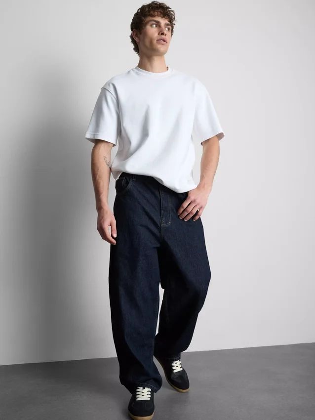 Baggy jeans med mellemhøj talje