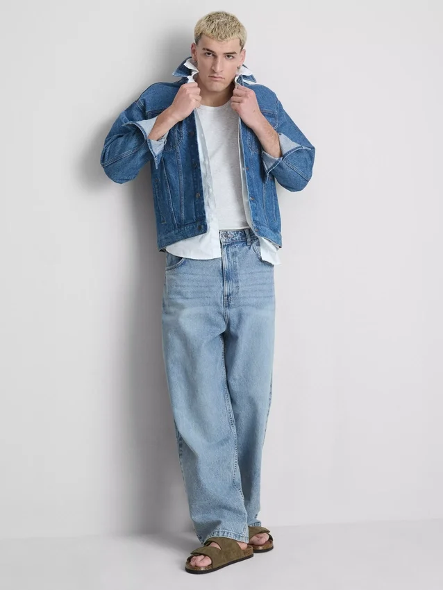 Baggy jeans med mellemhøj talje