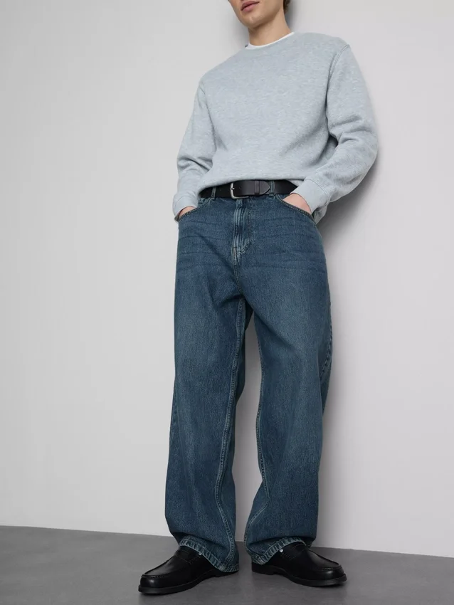 Baggy jeans med mellemhøj talje
