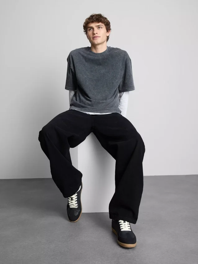 Baggy jeans med mellemhøj talje
