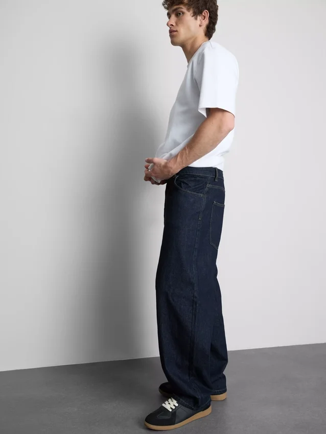 Baggy jeans med mellemhøj talje