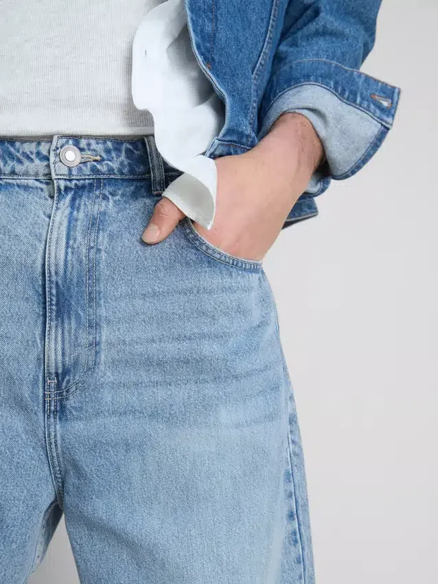 Baggy jeans med mellemhøj talje