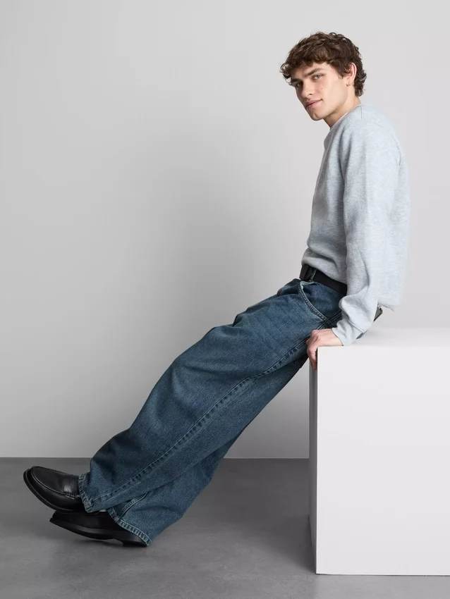 Baggy jeans med mellemhøj talje