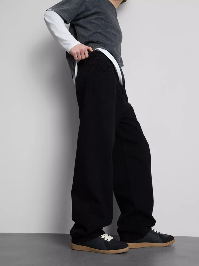 Baggy jeans med mellemhøj talje