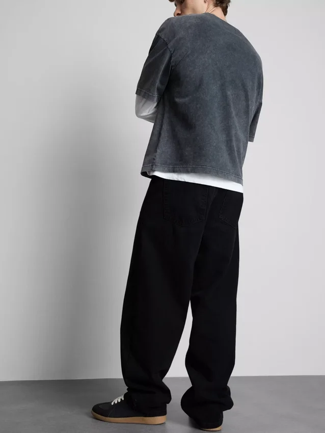 Baggy jeans med mellemhøj talje