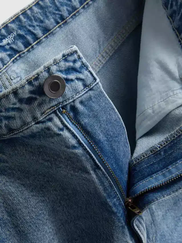 Baggy jeans med mellemhøj talje