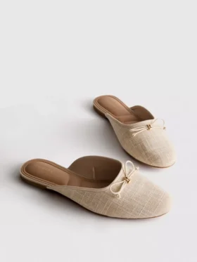 Ballerina-sandaler med sløjfedetalje