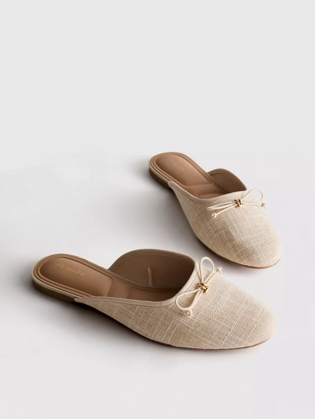 Ballerina-sandaler med sløjfedetalje