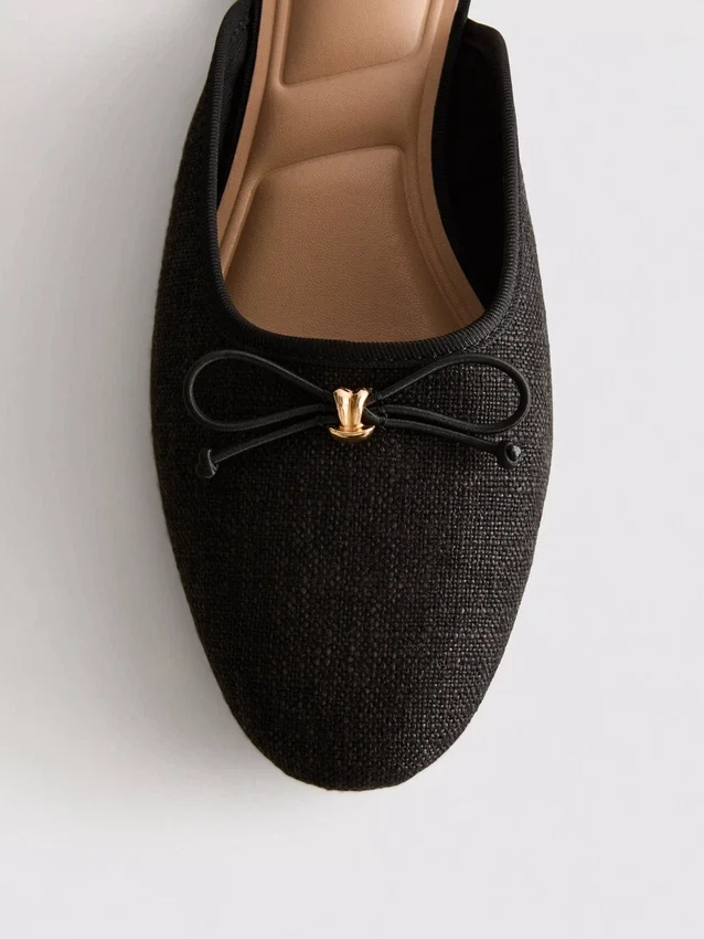 Ballerina-sandaler med sløjfedetalje