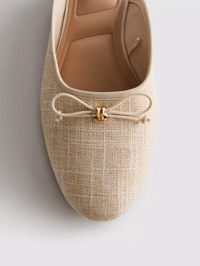 Ballerina-sandaler med sløjfedetalje