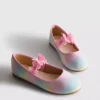 Ballerinasko med sommerfugleapplikation