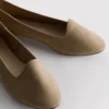 Balletflade sko i ruskind