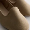 Balletflade sko i ruskind