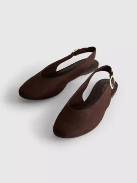 Balletflade sko med rem bagpå