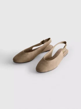 Balletflade sko med rem bagpå