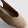 Balletflade sko med rem bagpå