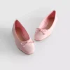 Balletpumps med sløjfe foran