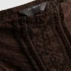 Bandeau-top i bomuldsblanding med blonder