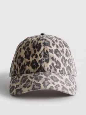 Baseballkasket med leopardmønster