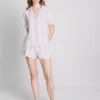 Bedrukt kort pyjamasser i boyfriend-stil