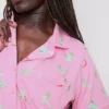 Bedrukt kort pyjamasser i boyfriend-stil