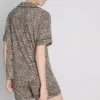 Bedrukt kort pyjamasser i boyfriend-stil
